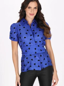 Faina Damen Bluse in blau
