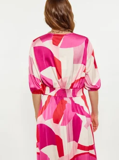 Faina Damen Bluse in mehrfarbig - Ausschnitt: Envelope