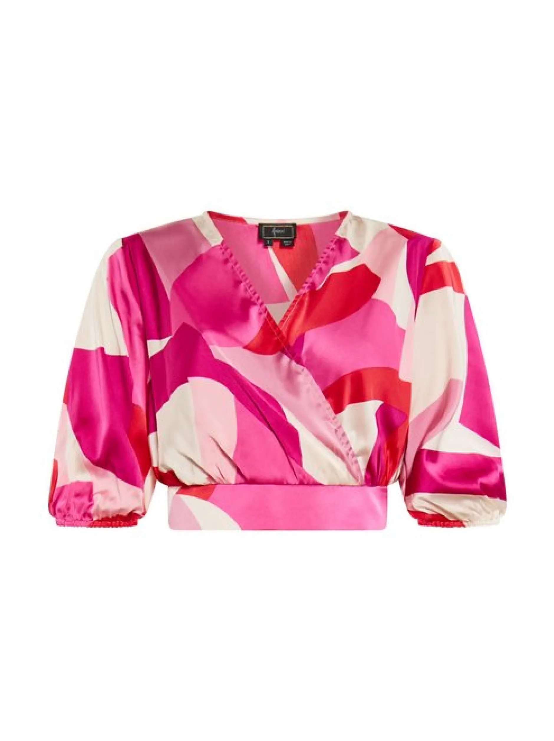 Faina Damen Bluse in mehrfarbig - Ausschnitt: Envelope