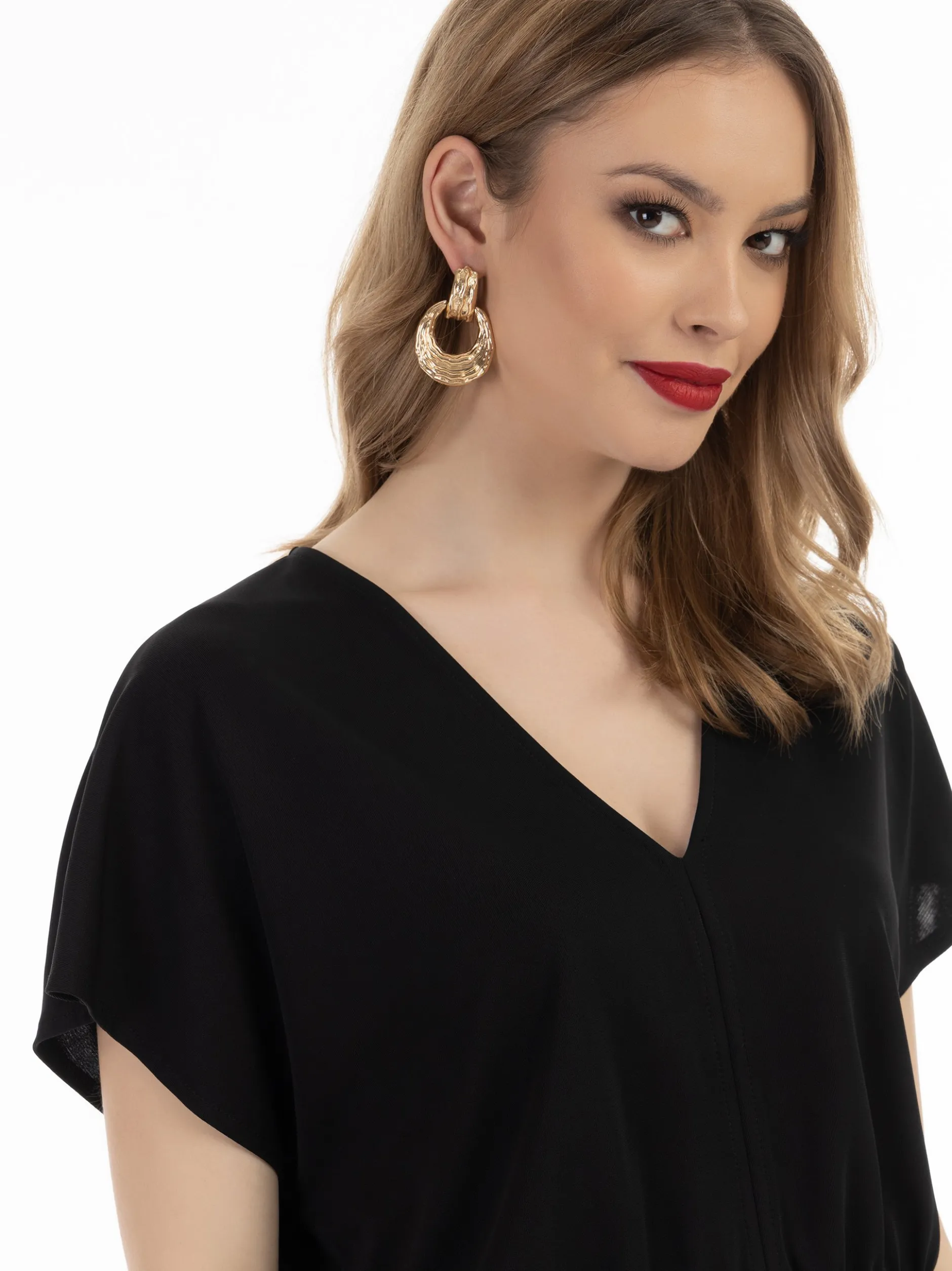 Faina Damen Blusenshirt in schwarz