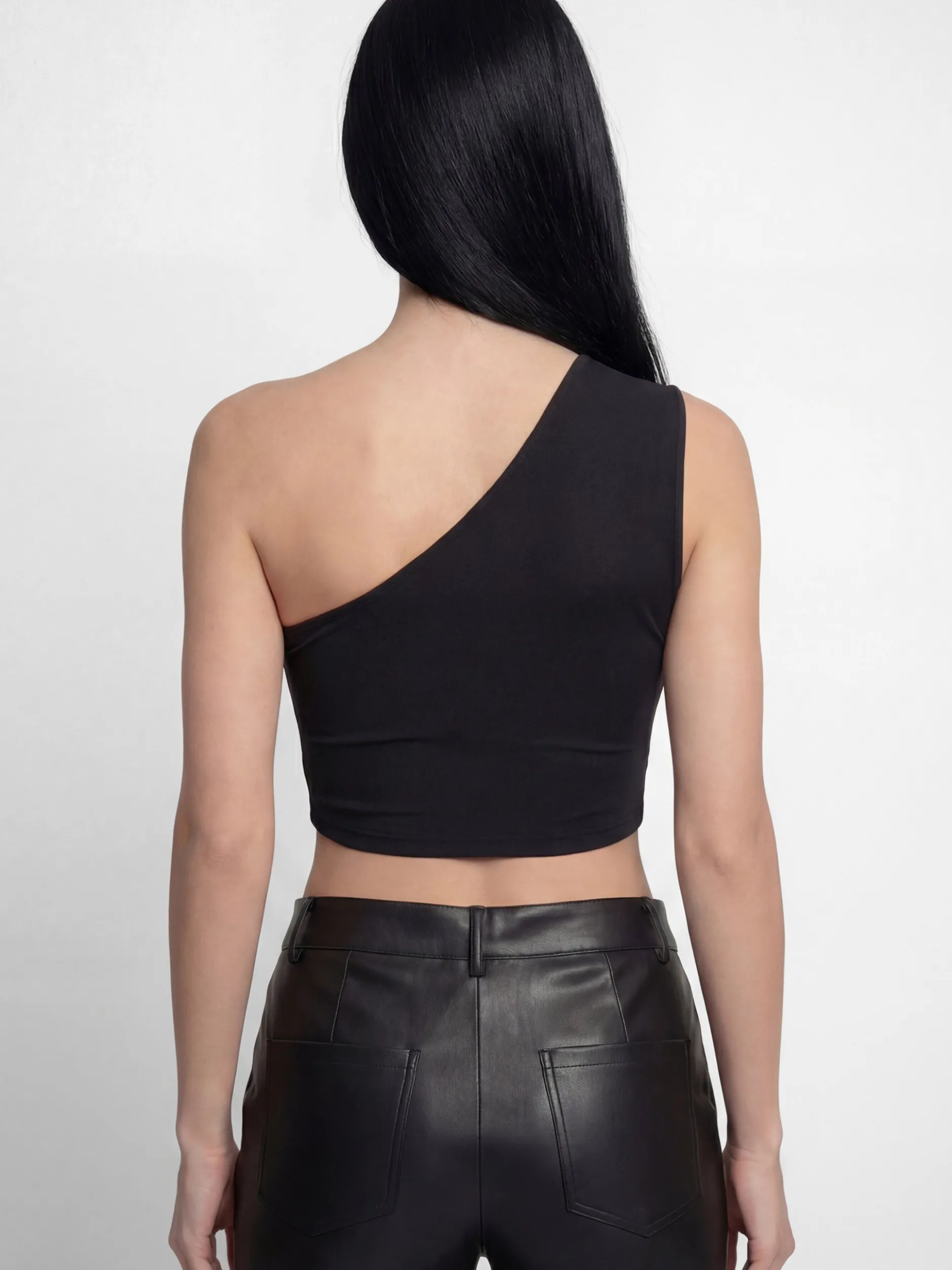 Faina Damen Crop Top in schwarz
