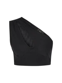 Faina Damen Crop Top in schwarz