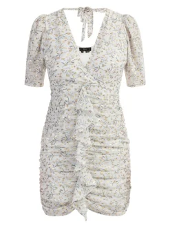 Faina Damen Drapiertes Kleid in mehrfarbig
