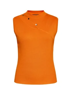 Faina Damen elegantes Oberteil in orange
