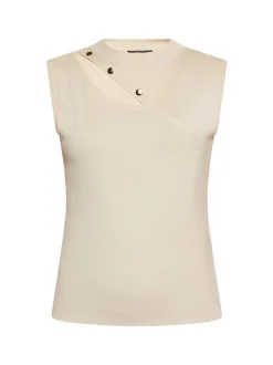 Faina Damen elegantes Oberteil in beige