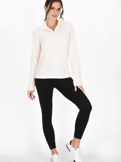 Faina Damen Fleecepullover in weiß