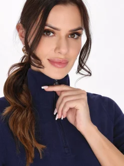 Faina Damen Fleecepullover in marine