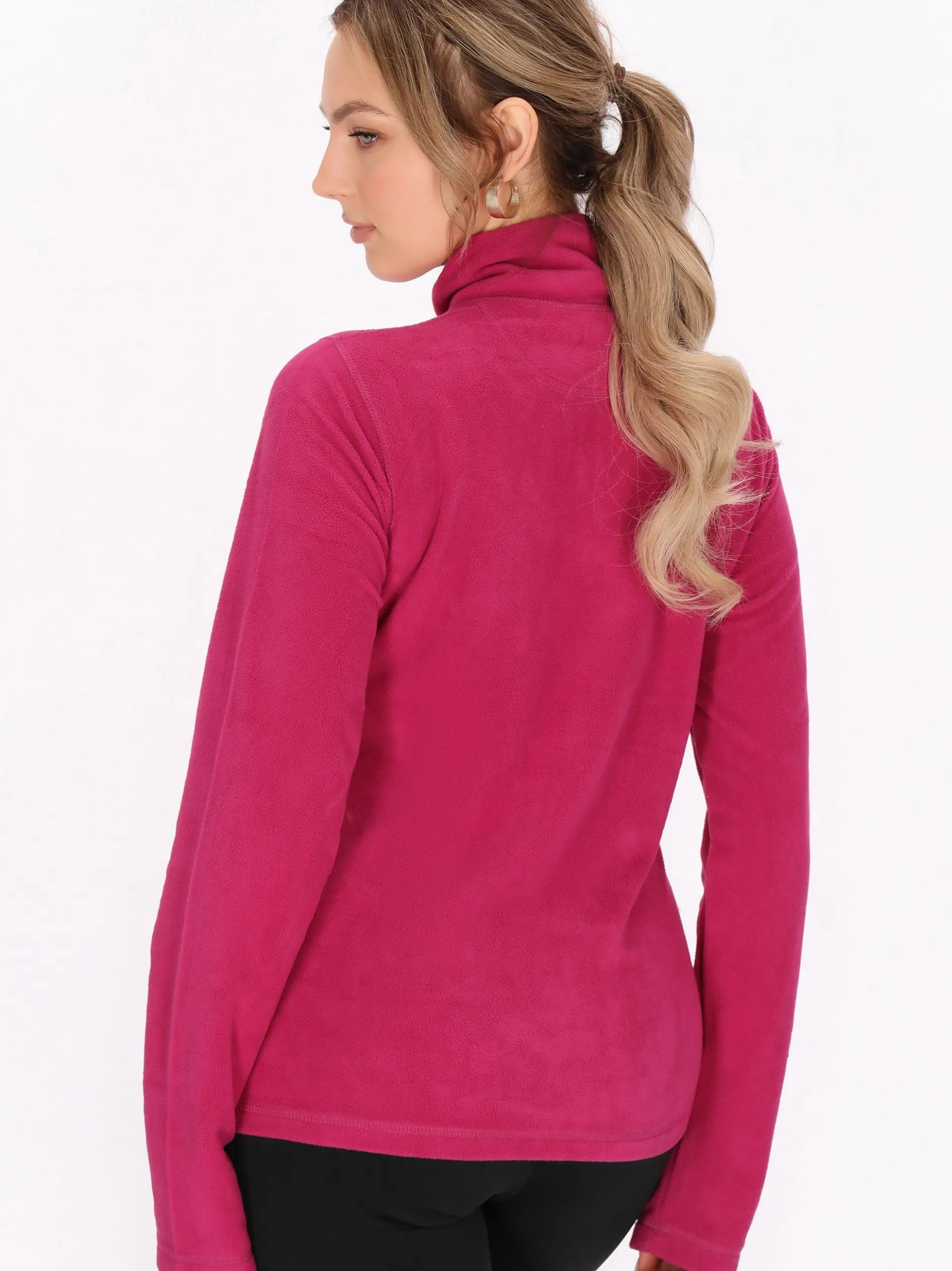 Faina Damen Fleecepullover in fuchsia