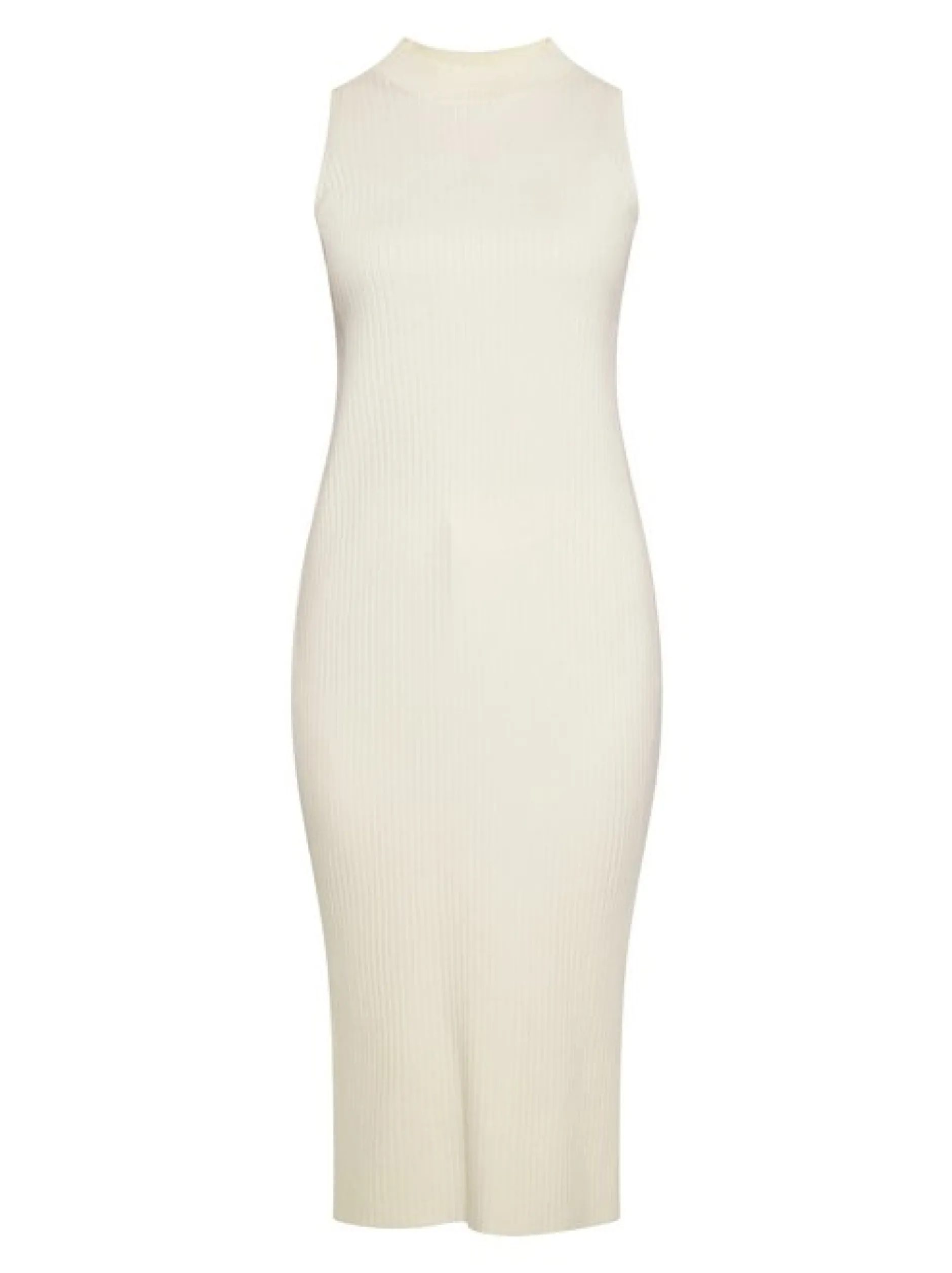 Faina Damen Kleid in beige - Ausschnitt: Rundhals