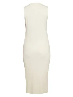 Faina Damen Kleid in beige - Ausschnitt: Rundhals