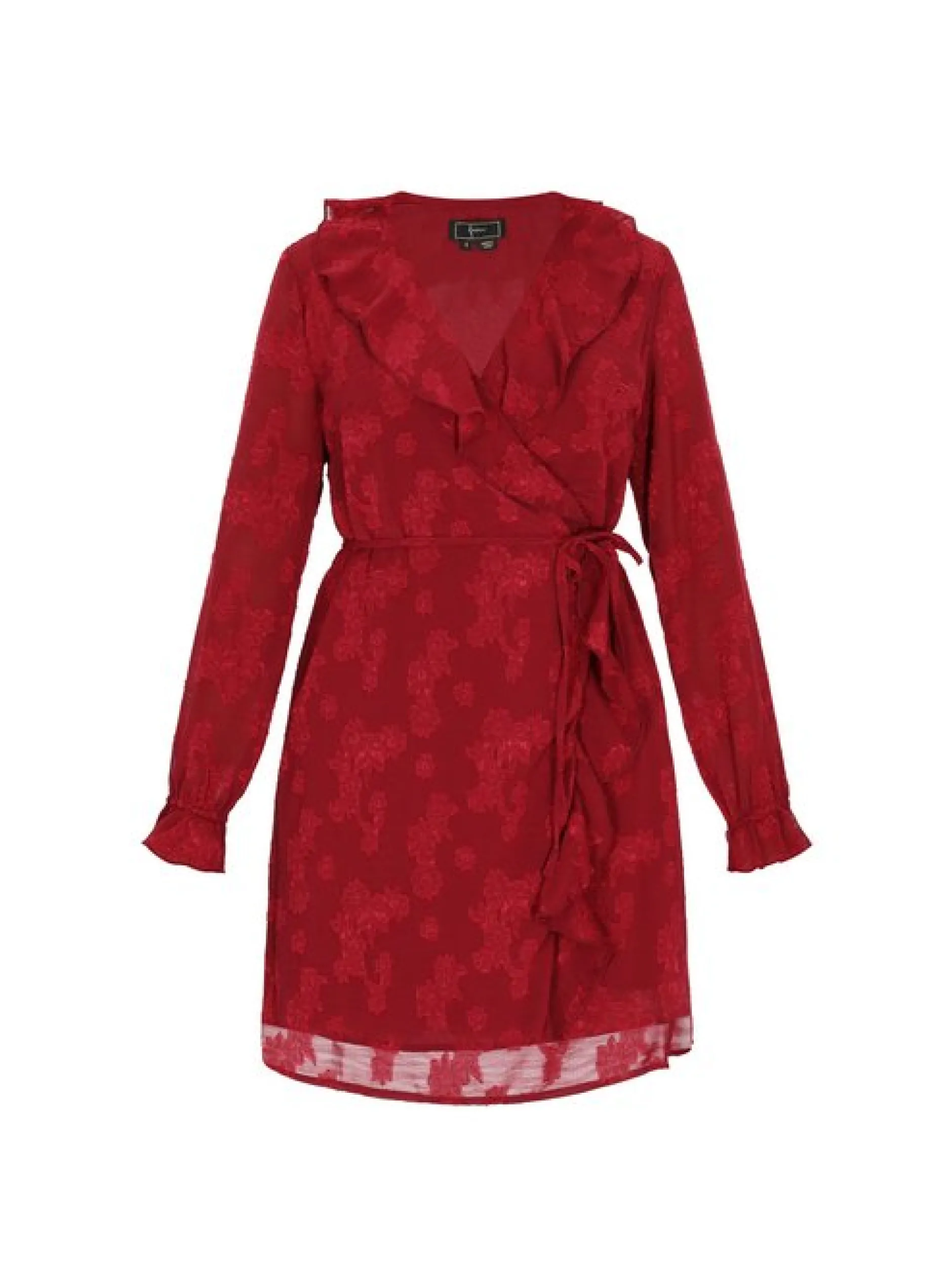 Faina Damen Kleid in bordeaux - Länge: mittel
