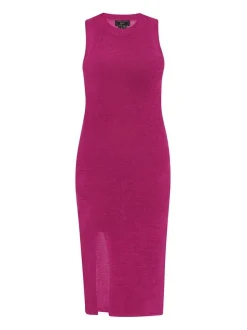 Faina Damen Kleid in fuchsia - Ausschnitt: Rundhals
