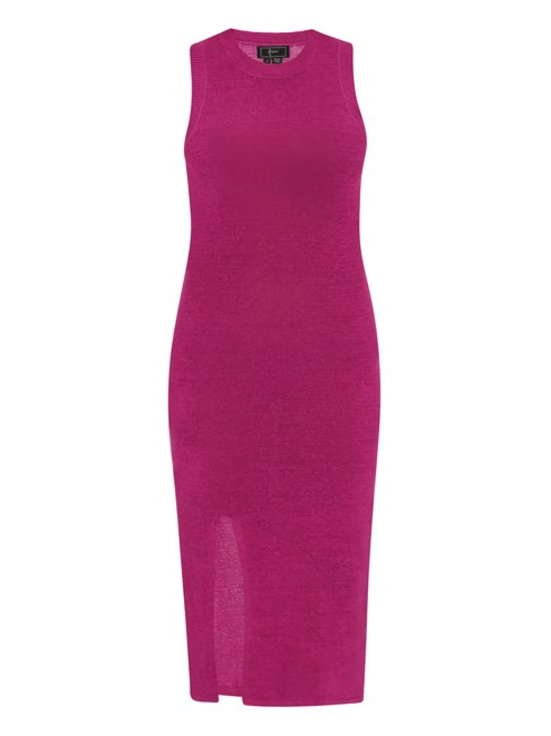 Faina Damen Kleid in fuchsia - Ausschnitt: Rundhals