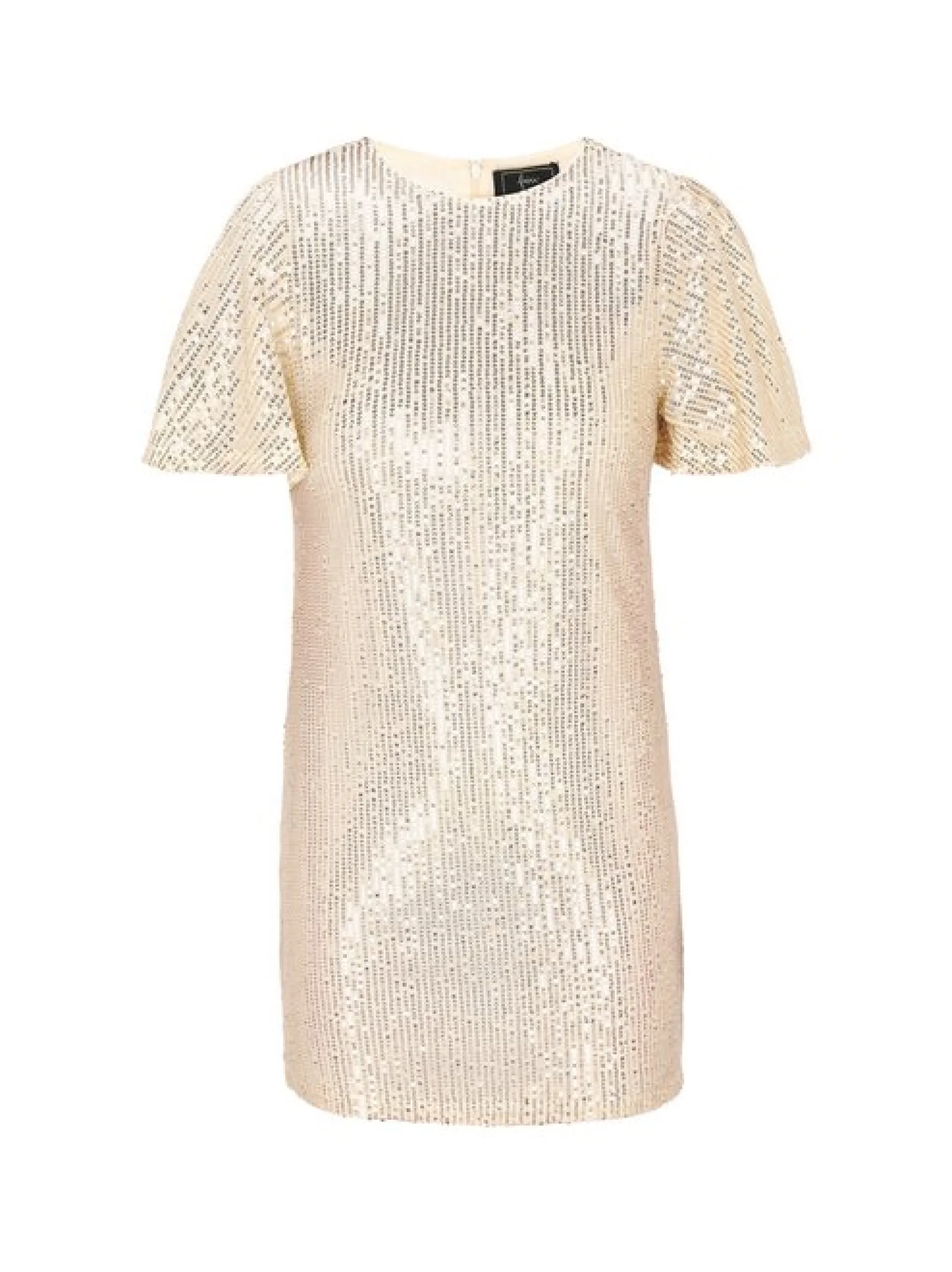 Faina Damen Kleid in gold - Ausschnitt: Rundhals