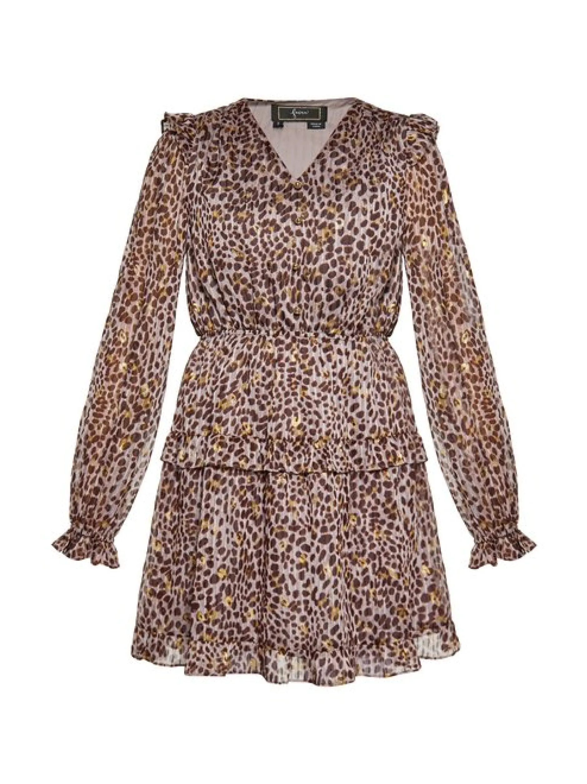 Faina Damen Kleid in grau - Ausschnitt: V-Ausschnitt