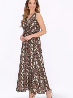 Faina Damen Kleid in khaki - Länge: mittel