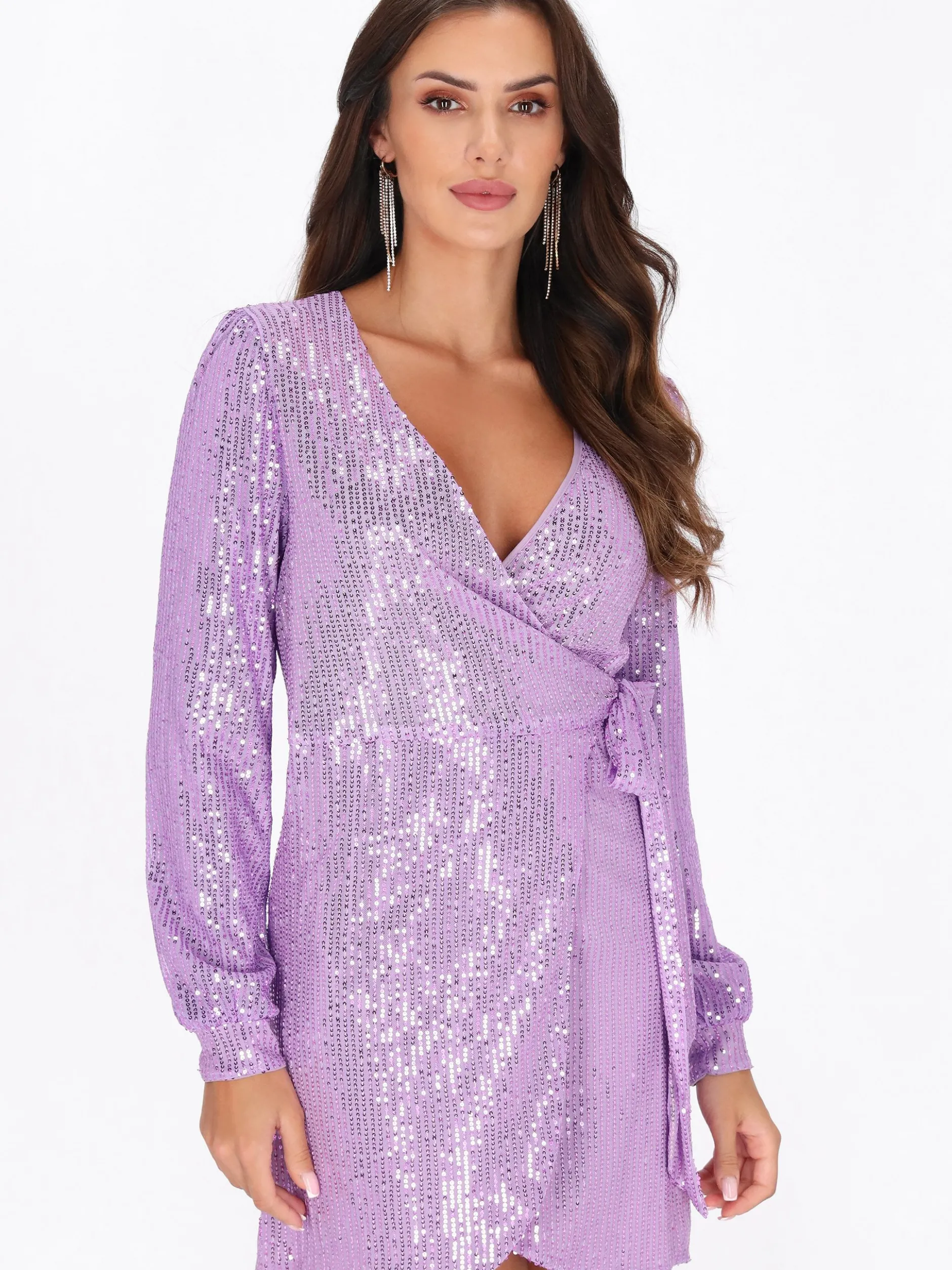 Faina Damen Kleid in lila - Länge: mittel