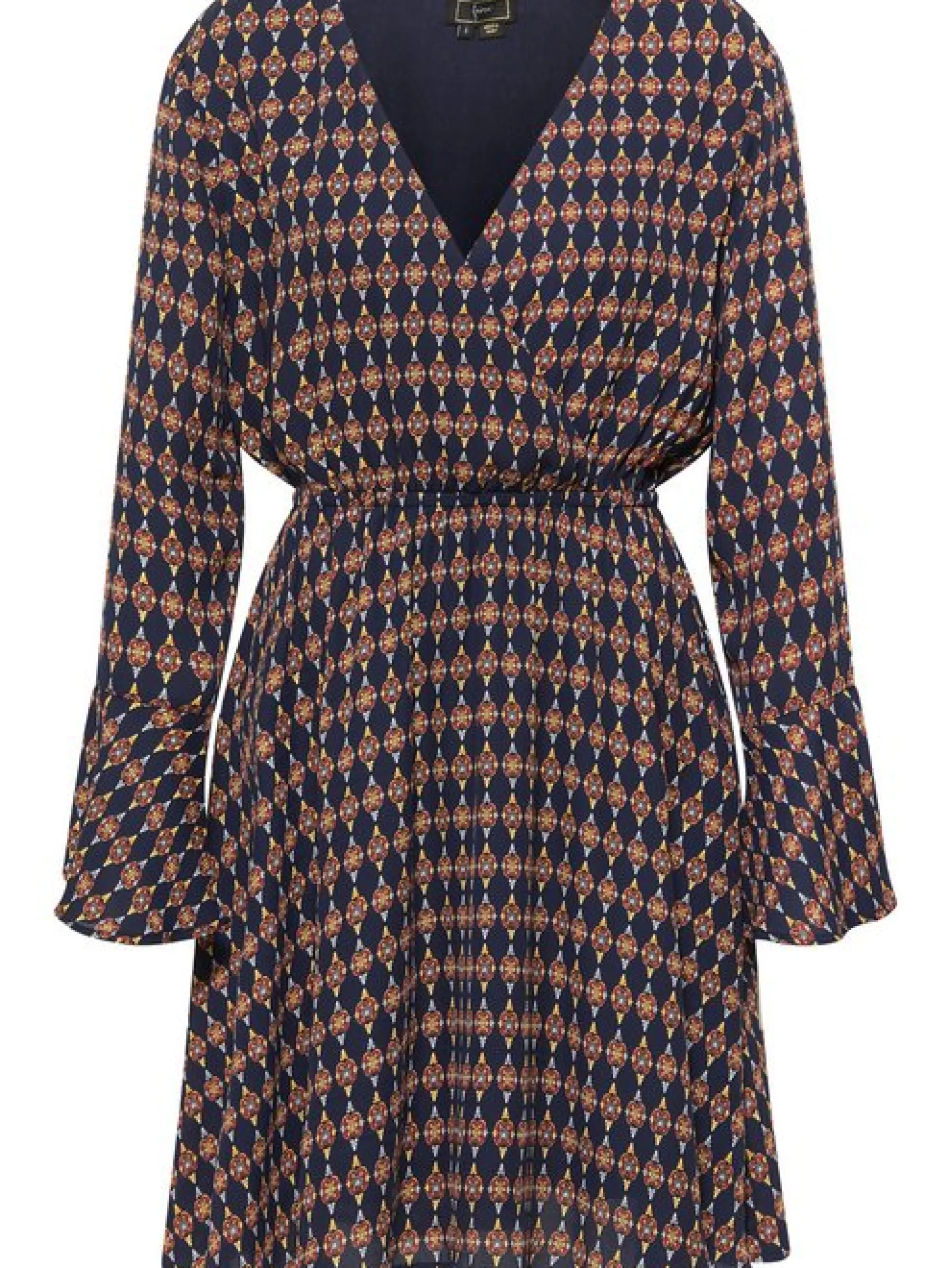 Faina Damen Kleid in marine - Ausschnitt: V-Ausschnitt