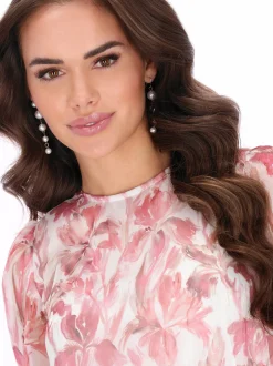 Faina Damen Kleid in mehrfarbig - Ausschnitt: Rundhals
