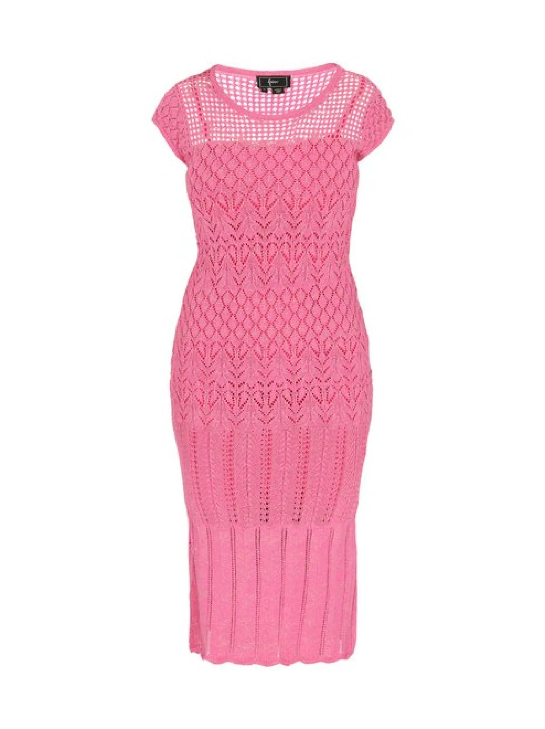 Faina Damen Kleid in pink - Ausschnitt: Rundhals