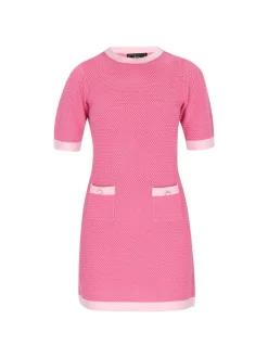 Faina Damen Kleid in pink - Ausschnitt: Rundhals