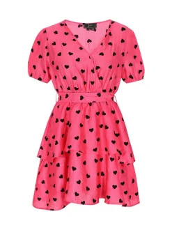Faina Damen Kleid in pink - Länge: mittel