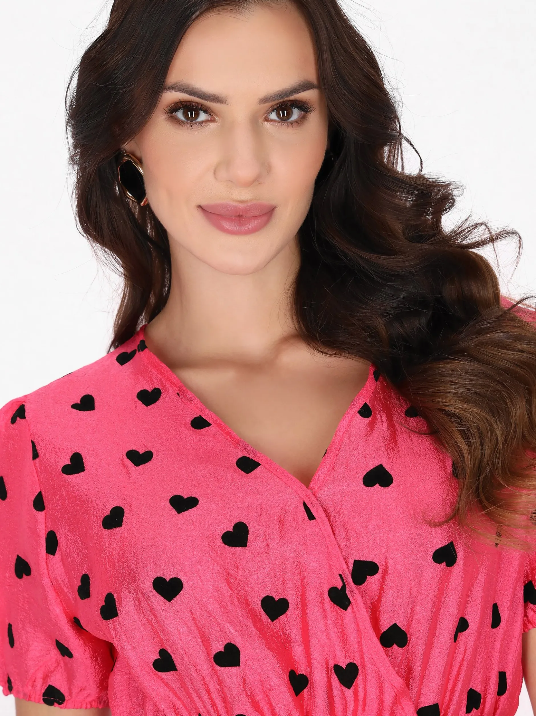 Faina Damen Kleid in pink - Länge: mittel