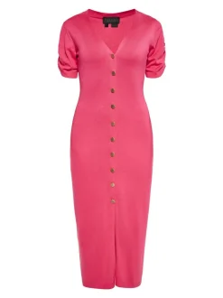 Faina Damen Kleid in pink - Länge: mittel