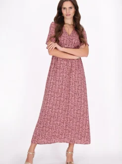 Faina Damen Kleid in rosa - Länge: mittel
