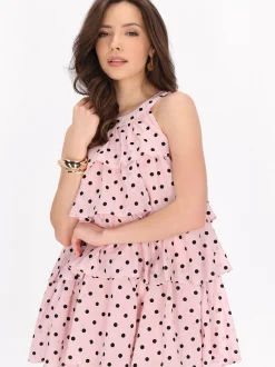 Faina Damen Kleid in rosa - Länge: mittel