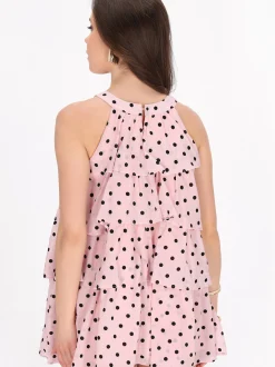 Faina Damen Kleid in rosa - Länge: mittel