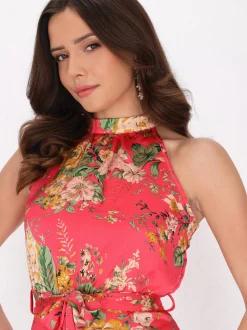 Faina Damen Kleid in rosa - Länge: mittel