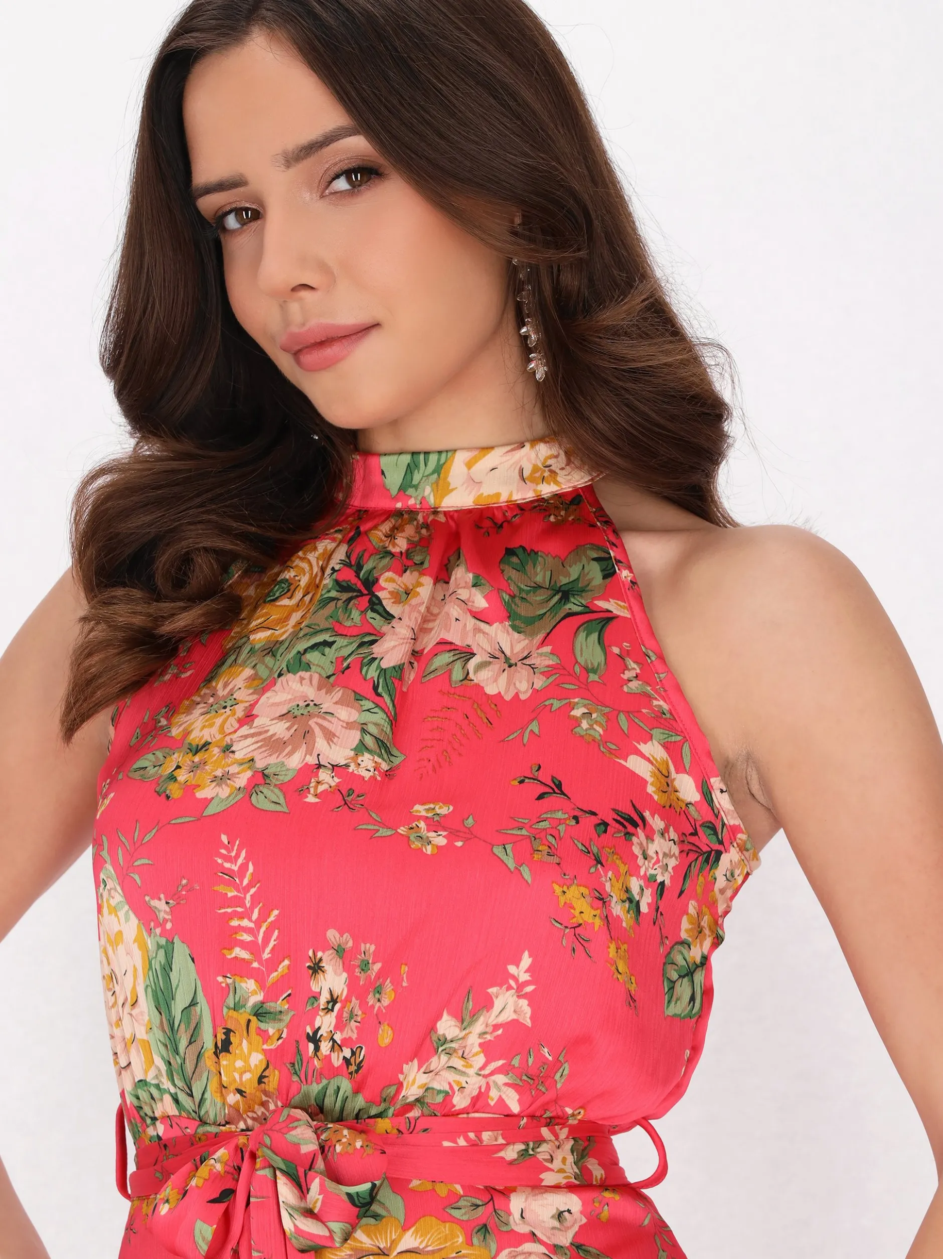 Faina Damen Kleid in rosa - Länge: mittel