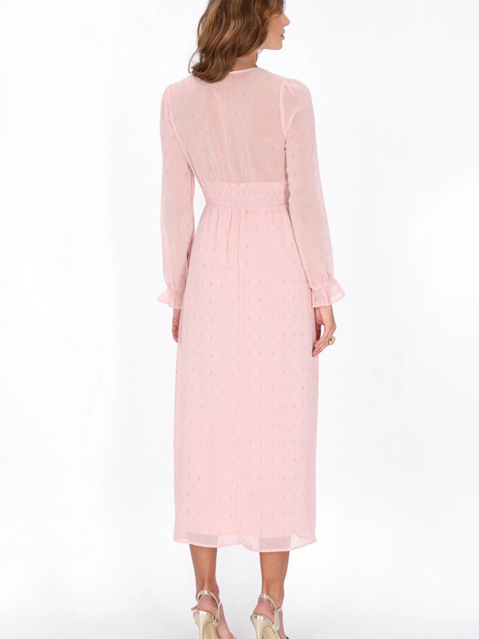 Faina Damen Kleid in rosa - Länge: mittel