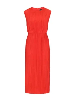 Faina Damen Kleid in rot - Ausschnitt: Rundhals