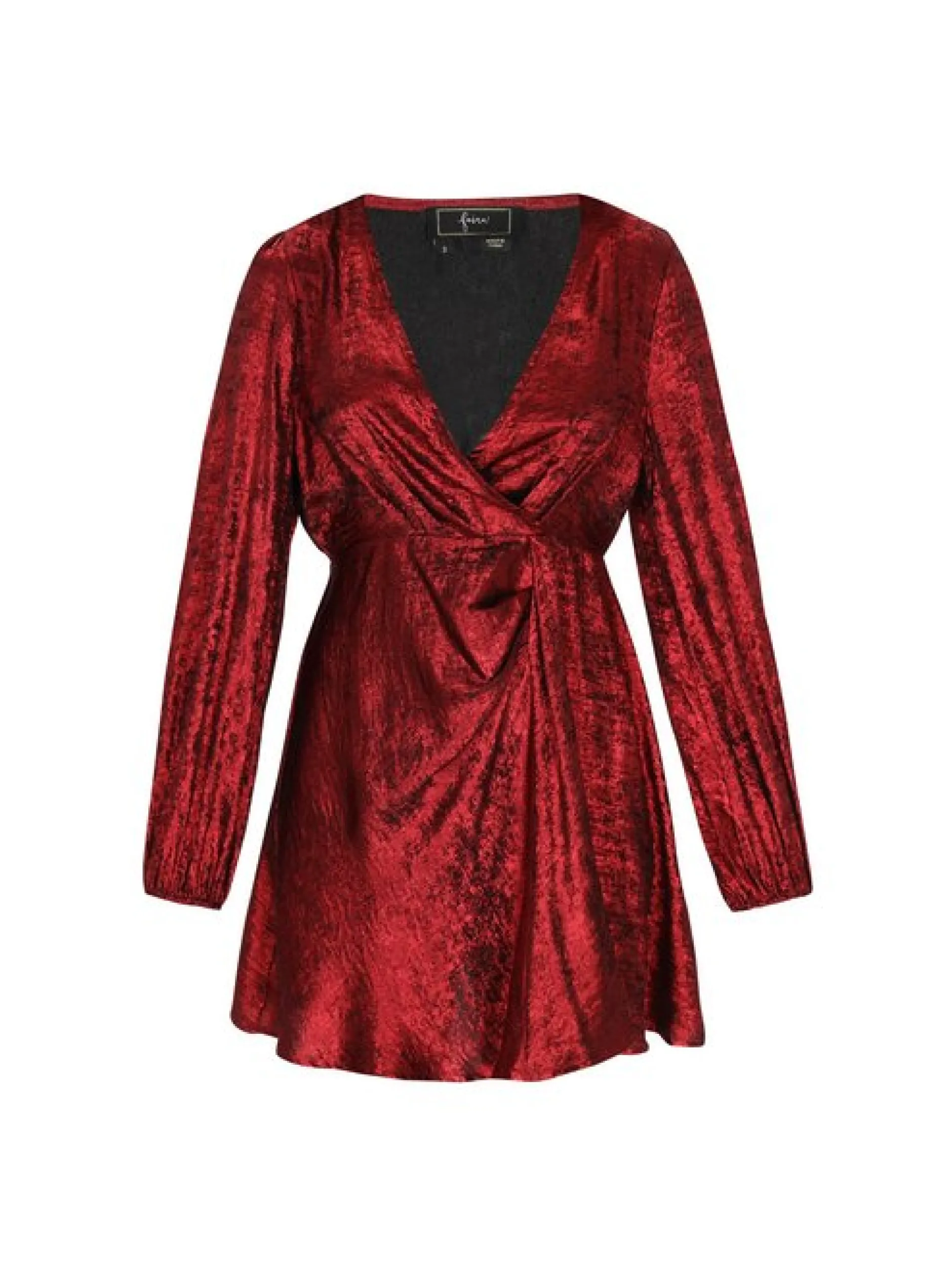 Faina Damen Kleid in rot - Ausschnitt: Rundhals