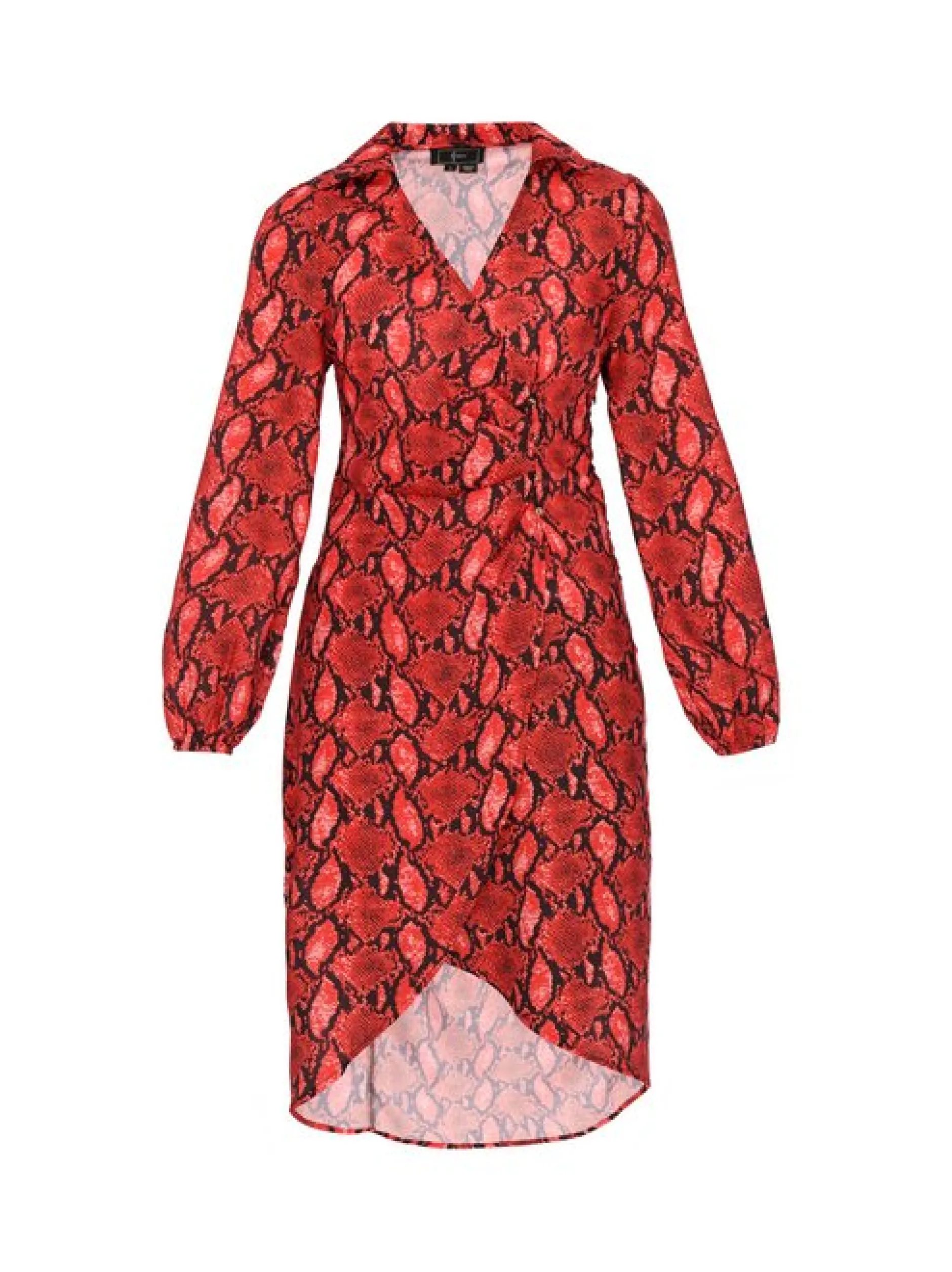 Faina Damen Kleid in rot - Länge: mittel