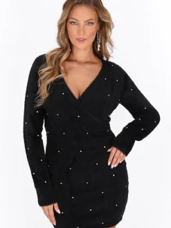 Faina Damen Kleid in schwarz