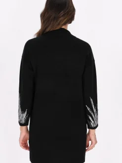 Faina Damen Kleid in schwarz - Ausschnitt: ohne Kragen