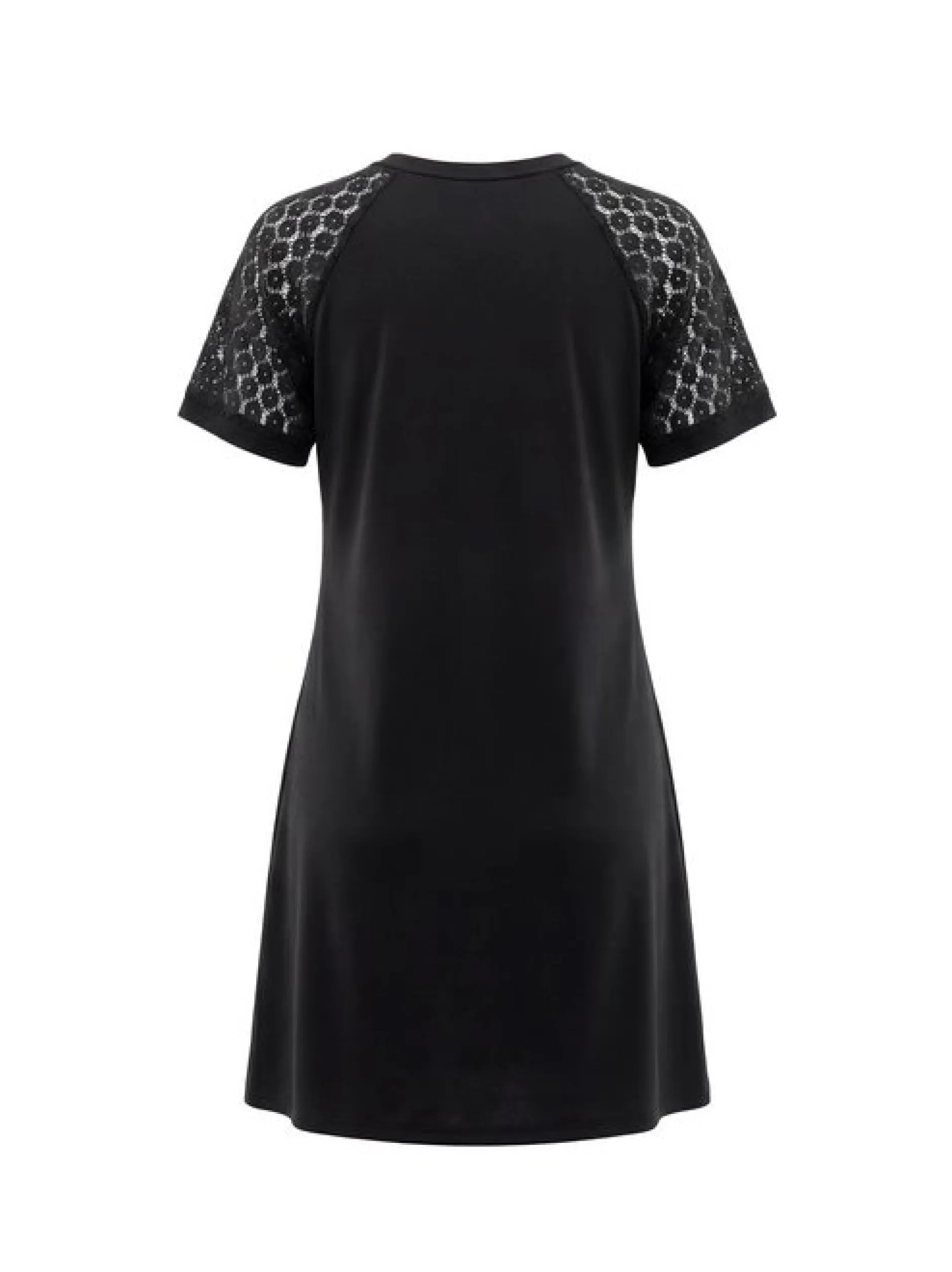 Faina Damen Kleid in schwarz - Ausschnitt: Rundhals
