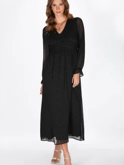 Faina Damen Kleid in schwarz - Länge: mittel