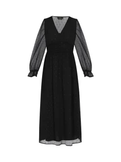 Faina Damen Kleid in schwarz - Länge: mittel