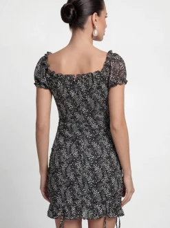 Faina Damen Kleid in schwarz - Länge: mittel