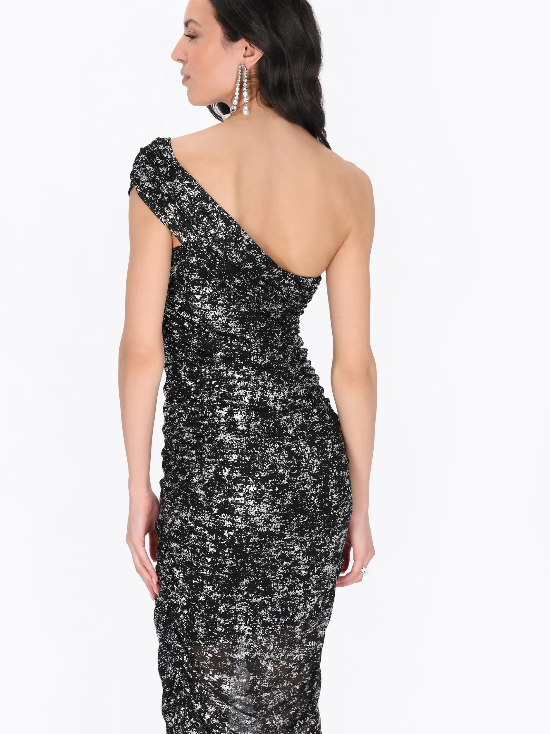 Faina Damen Kleid in schwarz - Länge: mittel