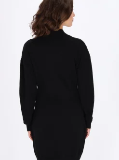 Faina Damen Kleid in schwarz - Länge: mittel