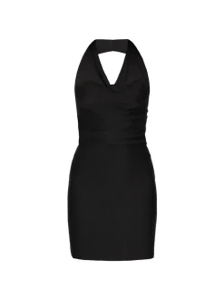 Faina Damen Kleid in schwarz - Länge: mittel