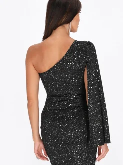 Faina Damen Kleid in schwarz - Länge: mittel