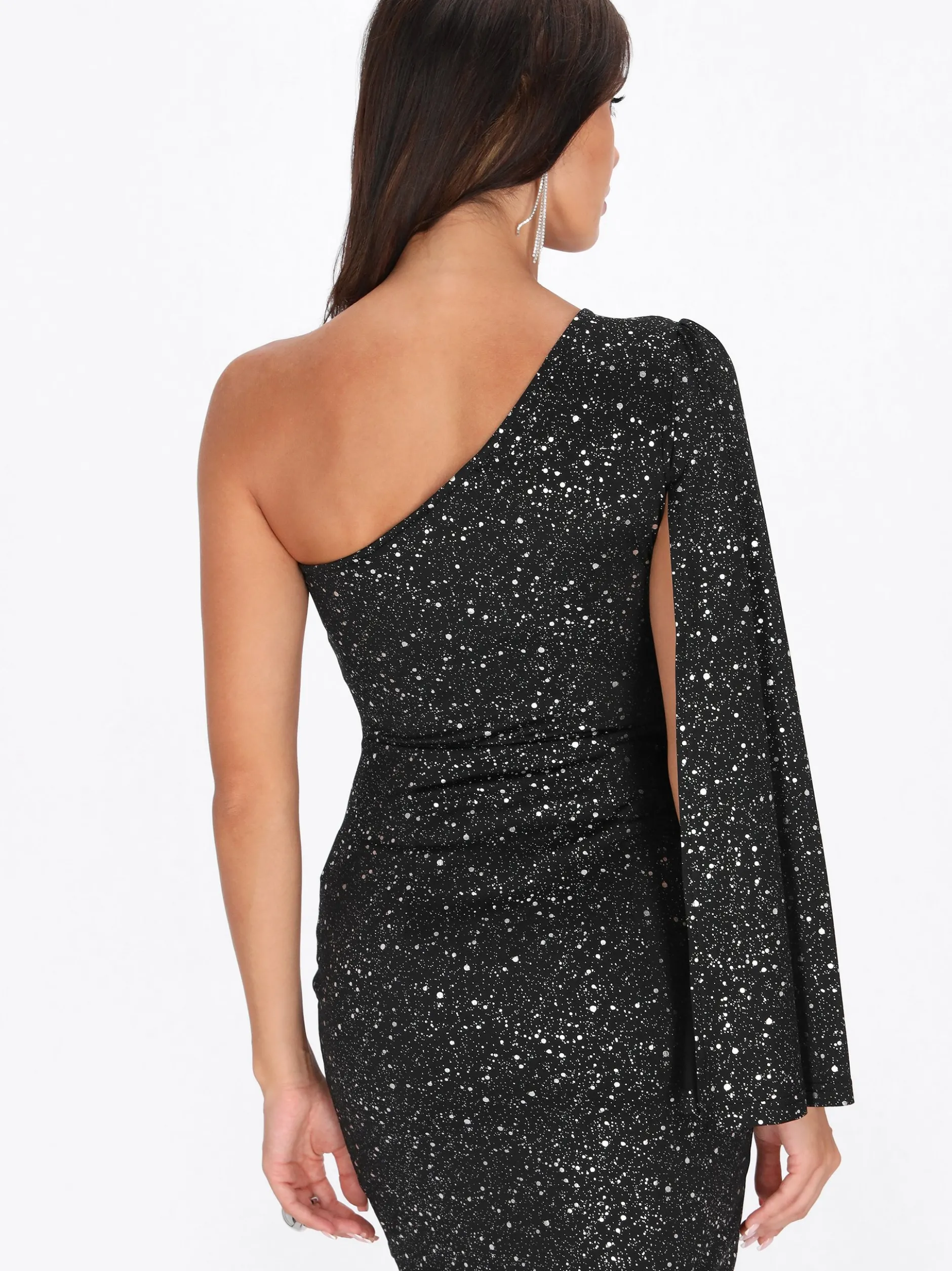 Faina Damen Kleid in schwarz - Länge: mittel