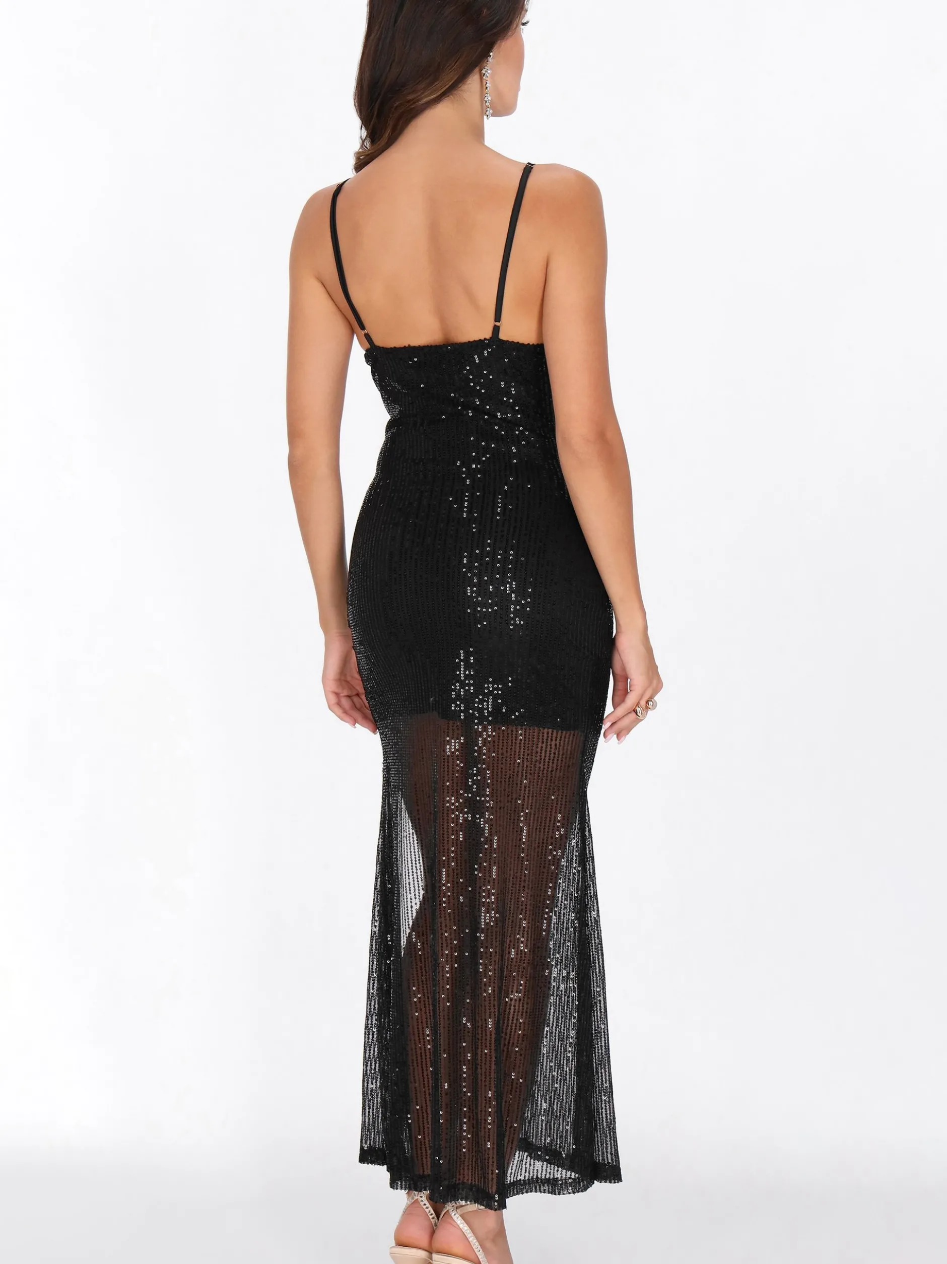 Faina Damen Kleid in schwarz - Länge: mittel