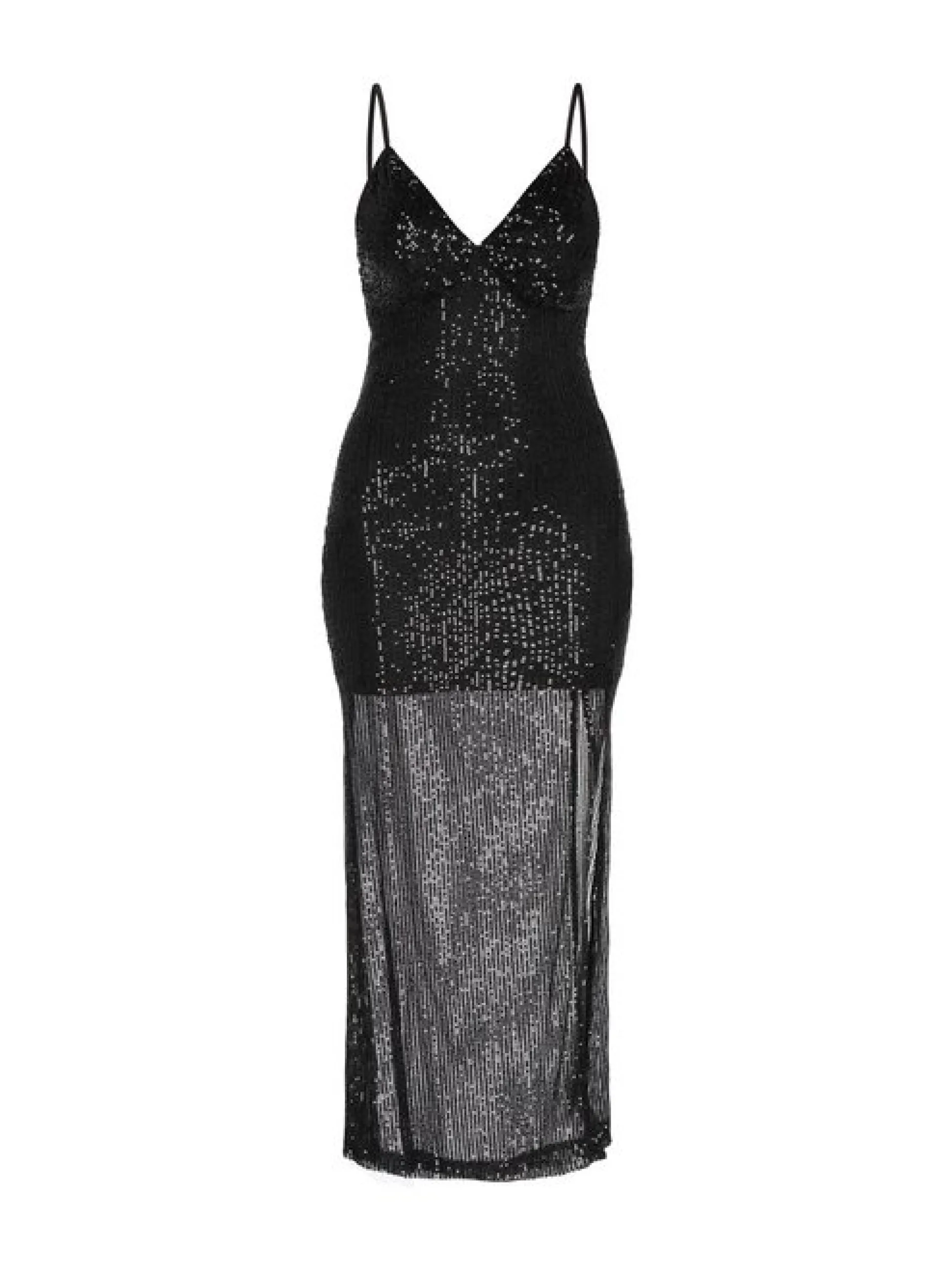 Faina Damen Kleid in schwarz - Länge: mittel